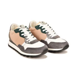 Pataugas ASTATE/MIX F4H ARGENT -Magasin De Chaussures Parfait 628285 BASKET FEMME ASTATE MIX GRIS PECHE web4