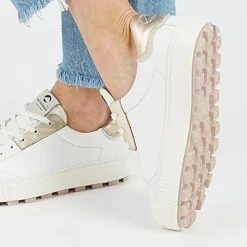 Pataugas ARAN/M F2H BLANC/DORÉ -Magasin De Chaussures Parfait ARANMF2HBLANCDORE2