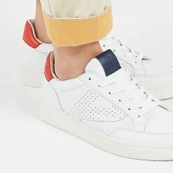 Pataugas BASALTE/N H2H BLANC/ROUGE -Magasin De Chaussures Parfait BASALTNH2HBLANCROUGE2