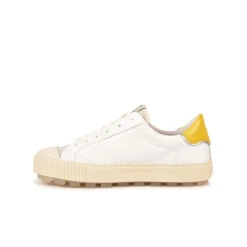 Pataugas ARAN/MIX F2H BLANC/JAUNE -Magasin De Chaussures Parfait BASKET FEMME ARAN MIX F2H BLANC JAUNE 3