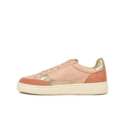 Pataugas BASALTE/SNME F2H BEIGE ROSÉ/DORÉ -Magasin De Chaussures Parfait BASKET FEMME BASALT F2H NUDE DORE 3