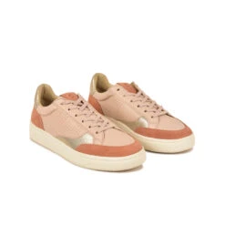 Pataugas BASALTE/SNME F2H BEIGE ROSÉ/DORÉ -Magasin De Chaussures Parfait BASKET FEMME BASALT F2H NUDE DORE 4