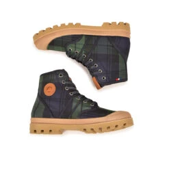 Pataugas AUTHENTIQUE X LE MONT SAINT MICHEL F4G Tartan Marine -Magasin De Chaussures Parfait BOOTS FEMME AUTHENTIQUE MSM 6